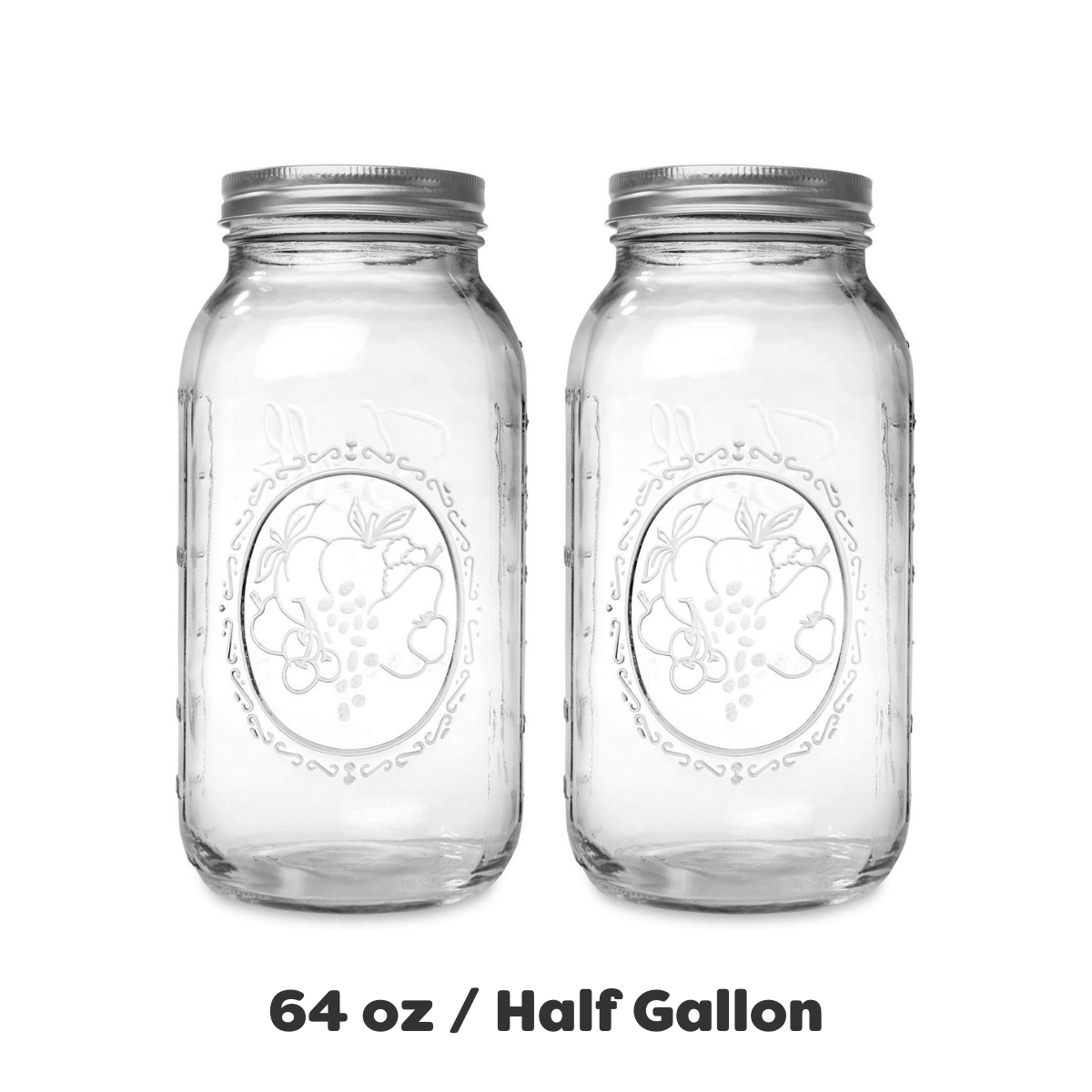 64oz Ball Mason Jars, Wide Mouth (2 Pack) - Image 3
